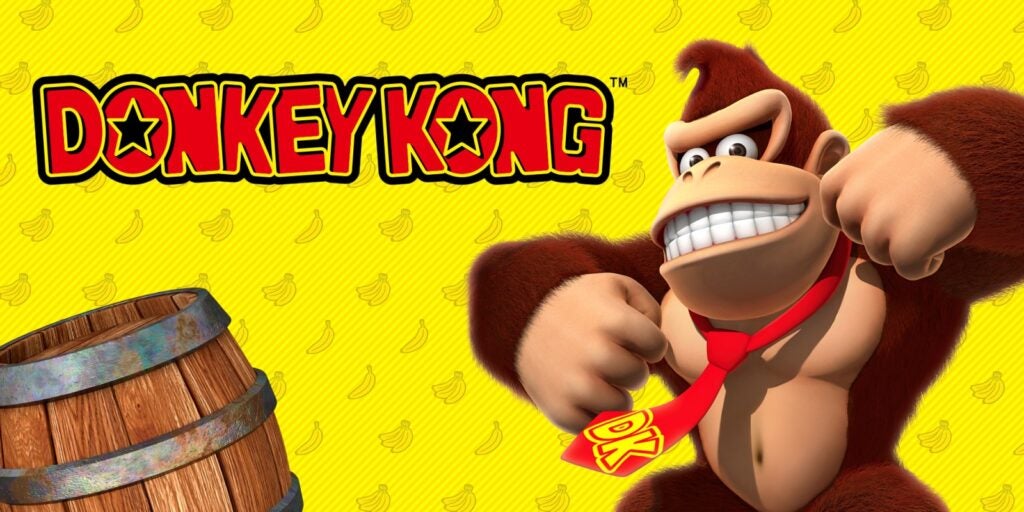 Donkey Kong logo in yellow